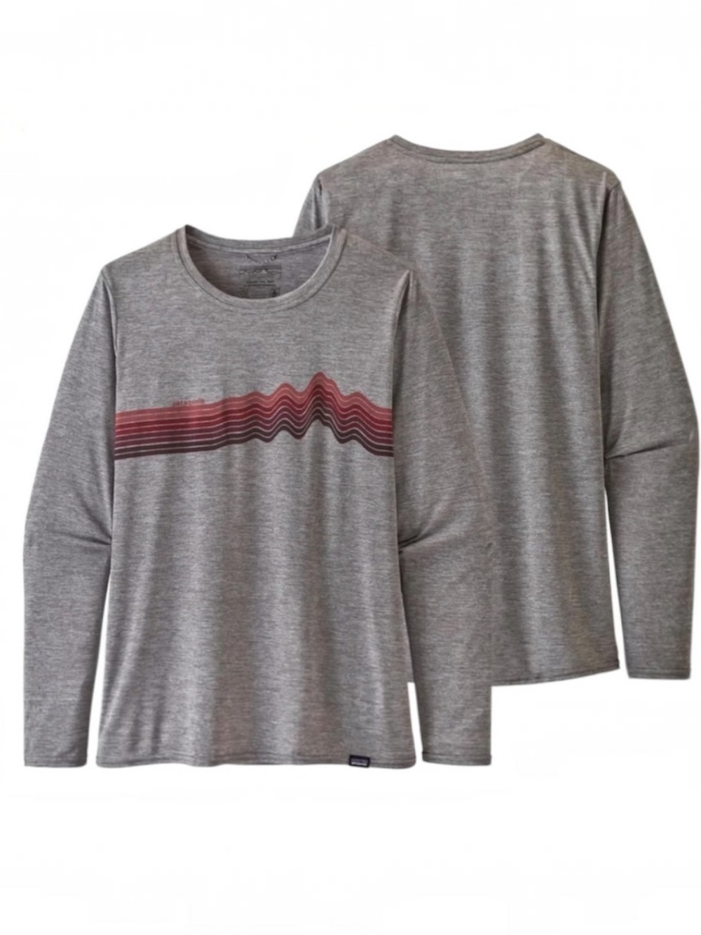 Patagonia Capilene Cool Daily Graphic Long Sleeve Shirt Gray Womens Small - Picture 8 of 15